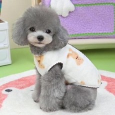 옷 후리스 애견 테디베어 반려견 조끼 수면 강아지옷, 브라운, XL