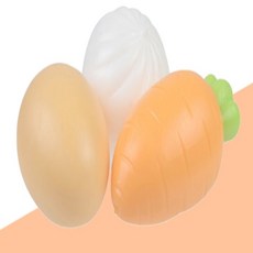 말랑이 클레이 찐득볼 귀여운 당근만두계란 세트