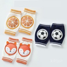 굿즈컴바인 스토어 무릎방방보호대, O. 축구+여우+오렌지 (3쌍), 1개