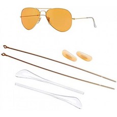 Ray-Ban Aviator RB3025 3025 선글라스 (골드) 용 HEYDEFO 교체 용 템플 암 코 패드 템플 팁 수리 키트