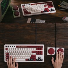 [chengyi]8BitDo 유무선 2.4G블루투스 87키 Retro 레트로 기계식 게이밍 키보드/전키 핫스왑DIY/태블릿PC노트북 겸용/카이화 BOX V2화이트축/슈퍼게임AB키 레드 상품 이미지