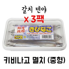 [낚시장터] 키미나고 멸치 (중형) 3팩 갈치텐야 생미끼 일본 히로큐사 갈치생미끼 텐야생미끼 직수입 공급
