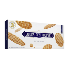 영국 Jules Destrooper Biscuit Butter Crisps 쥴스 데스트루퍼 버터 크립스 비스킷 쿠키 과자 100g 5팩, 5개