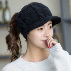 이프유 겨울모자 여성 니트모자 스키장 골프 필수템 여성모자 헌팅캡 빵모자 챙모자