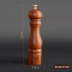 나무 소금 후추 그라인더 갈기 칼날 샤프너 요리 다이닝용 향신료, 3.8 inches