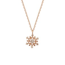 눈꽃다이아목걸이