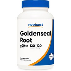 2개세트 Nutricost Goldenseal Root 600mg 120정, 2개