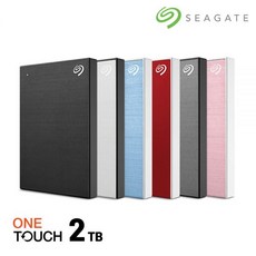 씨게이트 One Touch HDD 2TB 외장하드 2테라 데이터복구 전용파우치 3년보증