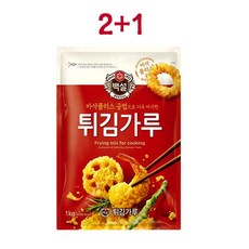 2+1구성 총3개 [GM마켓] 백설 튀김가루 1kg, 3개 한세트