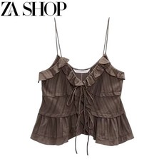 ZARA자라 버티컬 레이스 스택 장식 란제리 탑 7896607 7770607