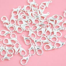 12mm 랍스터고리 게고리 버클고리 마스크고리, 12mm 랍스터고리-밝은실버 10개