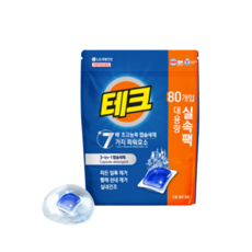 테크 수퍼볼 캡슐세제 리필 80입, 80개, 1개