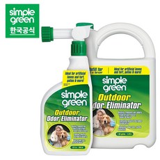 심플그린 simple green 야외용 반려동물 탈취제 3.78L + 946ml 얼룩 및 냄새제거제 애견카페 마당청소 대용량, 2개