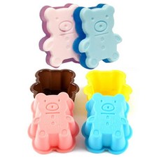 업사이클 비건 커피스크럽만들기 KIT (5인용), 마타바 곰돌이모양 1구 실리콘몰드, 1개