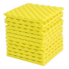 어쿠스틱 방음 패드 흡음 12pcs 폼 스튜디오 패널 스튜디오 폼 33 33 3cm, 중국, 노랑