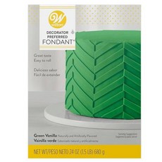 윌튼 Wilton 데코레이터 프리퍼드 그린 퐁당 680g 24 온스 아이싱, 24 oz_초록색, 1) 24 oz - 초록색