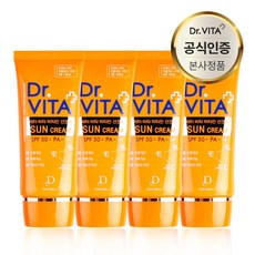 닥터비타 미백 주름개선 자외선 차단 3중 기능성 비타민 선크림 (SPF50+ / PA+++), 50g, 4개