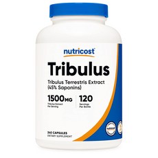 해외 Nutricost Tribulus 트리뷸러스 1500mg 240캡슐, 240정, 2개