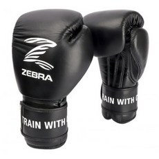 지브라 복싱 글러브 - [ZPRG02] ZEBRA PRO Signature Hook & Loop Training Gloves Black /권투 킥복싱 무에타이 MMA 종합격투기, 1개