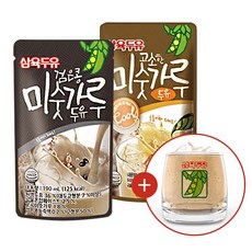 삼육두유 미숫가루패키지 (검은콩미숫가루30팩+고소한미숫가루15팩) 레트로 유리컵 1P 증정, 서머패키지