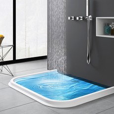 상상공간 간편한 설치 부드러운 실리콘 물막이 욕실 화장실 샤워실 샤워부스 쫄대 바닥 주방 싱크대 씽크대, 1.5m