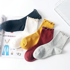 메타직구 무자극 와이드 산모 용품 여성 땀 흡수 배기 발 없다 목 가을 임부 클양말 느슨함, 스트라이프 단가라 페블럼라인 5겹
