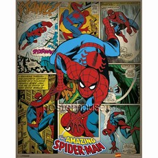 Mini Poster 40x50Cm 인테리어 포스터 - 스파이더 맨 Marvel Comics: Spider Man Retro [Mini], 포스터만구매