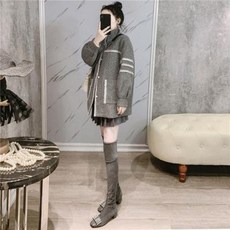 클래식 티피 소향~ 도톰한 모직 2020년 키 작은 한국핏 루즈핏 아우터 여 추동 코디 여성 소향풍 자켓
