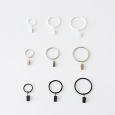 할메이드 커튼 압축봉 링 고리 걸이 링집게 1p, (50mm) 화이트 1p