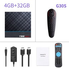 TV 셋톱 박스 스마트 수신기 OTT T95 맥스 플러스 안드로이드 9.0 Amlogic S905X3 4G32G 64G 2.4G 5G 와이파이 음성 8K 4K 미디어 플레이어 BT, Eu 플러그_4GB 32GB with G30S, 1개