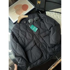 깔깔이 패딩 자켓 경량패딩 경량 겨울 누빔 점퍼, 1개, XL 검은색