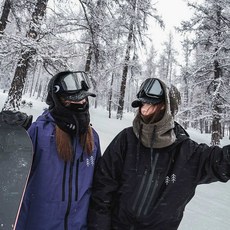 스노우보드 헬멧 커버 모자 스키 넥워머 남여공용, 카키