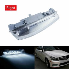 자동차 전면 좌우 LED 주간 주행등 안개등 전구 메르세데스 C / E 클래스 W204 W212 R172 A2049068900 A2049069000, 2) Right