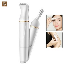 Xiaomi wellskins 눈썹 바디 전기 트리머 면도기 여성 제 모기 기계 레이디 제모 두 속도 커터 헤어 클리퍼, 01 White