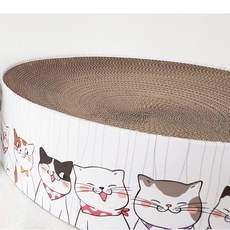 코쿠모노 고양이 골판지 스크래쳐 원형, 혼합색상, 1개