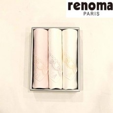 레노마 남녀3매 수입 자수 손수건 세트(RR03번)