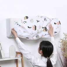 벽걸이 에어컨커버 듀얼 스판 에어컨 덮개, 4-에어컨커버-나무, 4-에어컨커버-나무