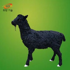 흑염소 동상 조형물 조각 인테리어 장식 정원 카페, 순정 모피 암컷 염소(뿔