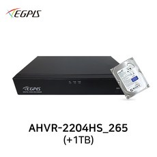 이지피스 AHVR-2204HS_265(1TB) 200만화소 AHD 4채널 DVR 녹화기 TVI/CVI/52만화소 겸용, 하드디스크 기본 1TB 를 6TB 로 변경 - 이지피스dvr