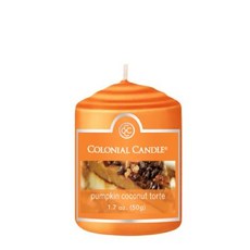 COLONIAL CANDLE 2846 보티브 캔들 1.7oz 호박 코코넛 토르테, 48.194g