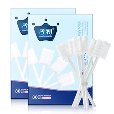애기 칫솔 구강 청결 거즈 아기 일회용 구강 청결 면봉 신생아 구강 청결 기 면봉 면봉 설, 1개