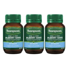 톰슨 빌베리 12000mg 60캡슐 3개/ Thompson's ONE-A-DAY Bilberry, 60정, 3개