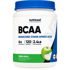 뉴트리코스트 BCAA 대용량 파우더 사과맛 1개 1서빙 bcaa 6g 120회분 BCAA Powder [120 SERV] [Green Apple], 1084g