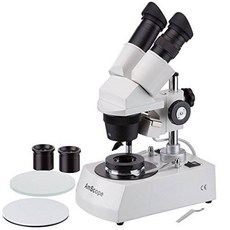 AmScope SE305-PZ-DK 쌍안경 스테레오 현미경 WF10x and WF20x 접안경 10X, 상세내용참조