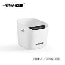 넉박스 찌꺼기통 MHW-3BOMBER-Coffee 노크 박스 1.2L 미끄럼 방지 패드 이동식 바가 있는 사각 전문 홈 바리스타 액세서리, 1개, 1) white 1.2L