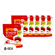 내이브로 퓨어잇 동결건조 요거트 큐브 간식, 6개, 16g, 딸기엔요거트