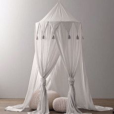 인스타 쉬폰 화이트 모기장 돔 텐트 캐노피 커튼, 핑크 3도어 60cm