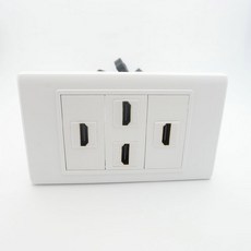 5 포트 HDMI 월 플레이트 뒷면 짧은 케이블 포함, 1개