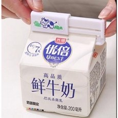 탑셀44 우유팩 밀봉클립(2입) 우유 팩 잠금 마개 다용도 음료 밀봉기 냉장고 냄새 차단, 2개