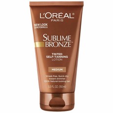 L'Oreal Paris Sublime Bronze Tinted Self-Tanning Lotion Medium 로레알 파리 브론즈 틴트 셀프 태닝로션 미디움 5oz(150ml), 1개